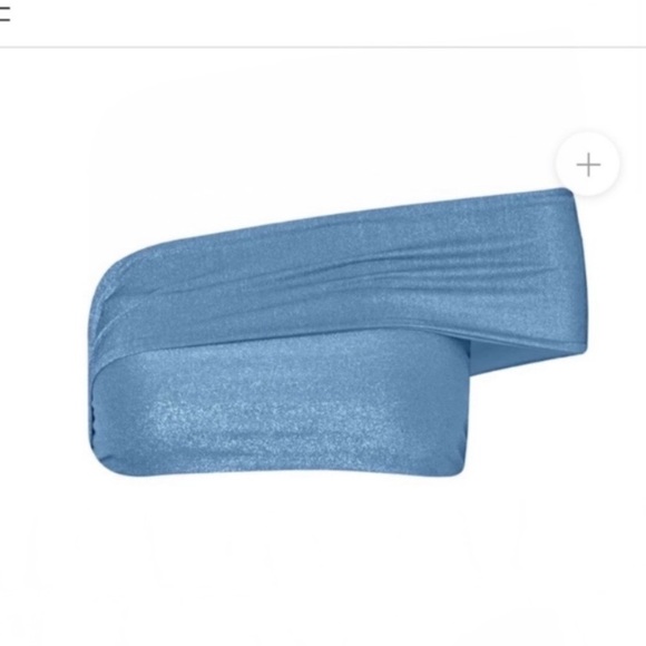 New! Baobab goa top glossy blue bikini top one shoulder 24317 - Picture 3 of 8